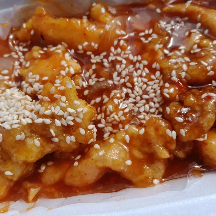 Foto Ayam Goreng Saus Merah Pedas
