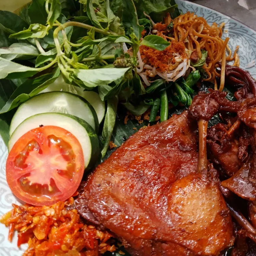 Foto Paket Nasi Box Paha Bacem/bakar Bebek Sambal Tawur