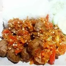 Foto Sego Bakso Sapi Geprek Komplit